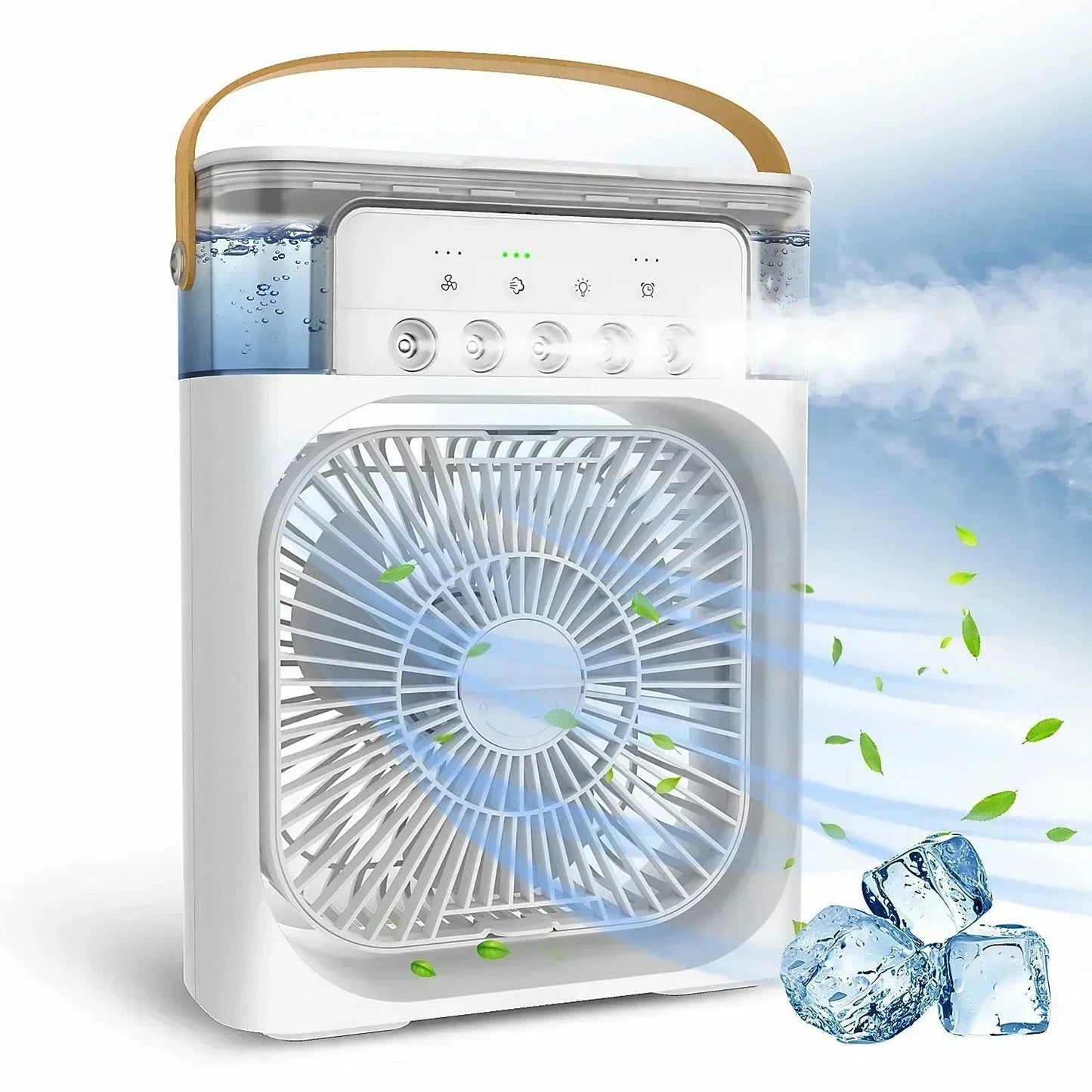 3 In 1 Air Cooler Portable Air Conditioners and Humidifier Fan with LED Light