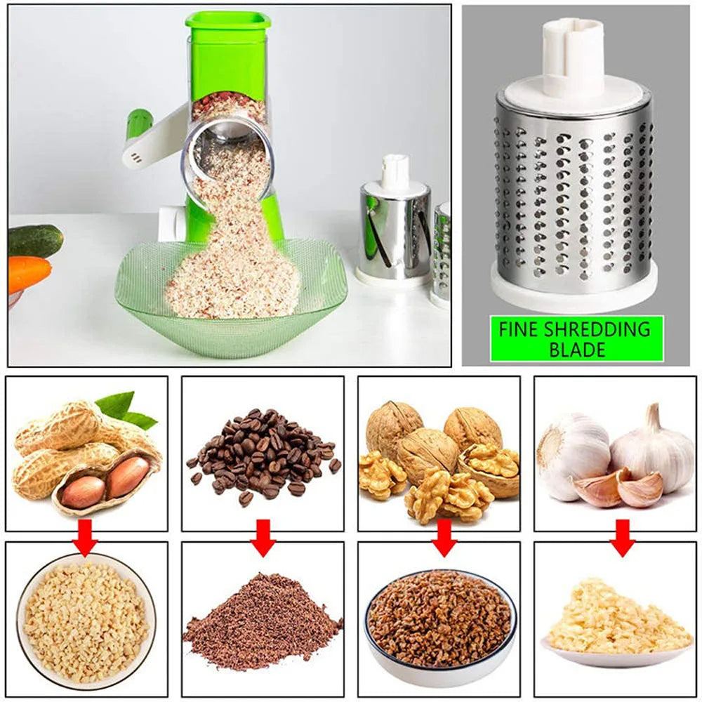 Home Kitchen Vegetable Shredder Multi-Functional Blade Cutting Fruit Tools Manual Rotary Slicer Grater