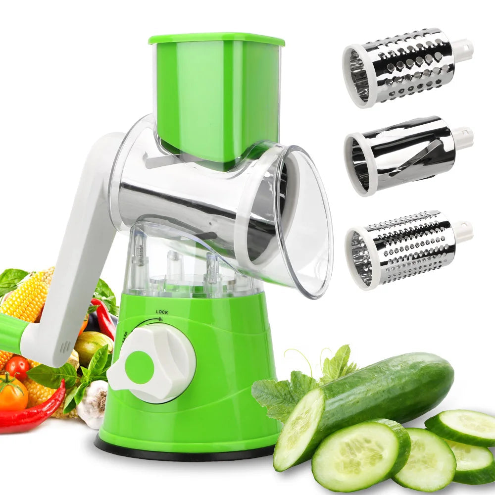 Home Kitchen Vegetable Shredder Multi-Functional Blade Cutting Fruit Tools Manual Rotary Slicer Grater