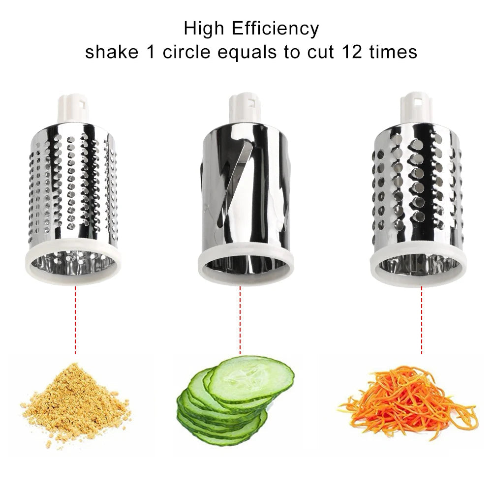 Home Kitchen Vegetable Shredder Multi-Functional Blade Cutting Fruit Tools Manual Rotary Slicer Grater