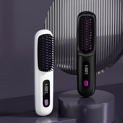 Portable Hair Straight Comb And Hair Straightening Brush