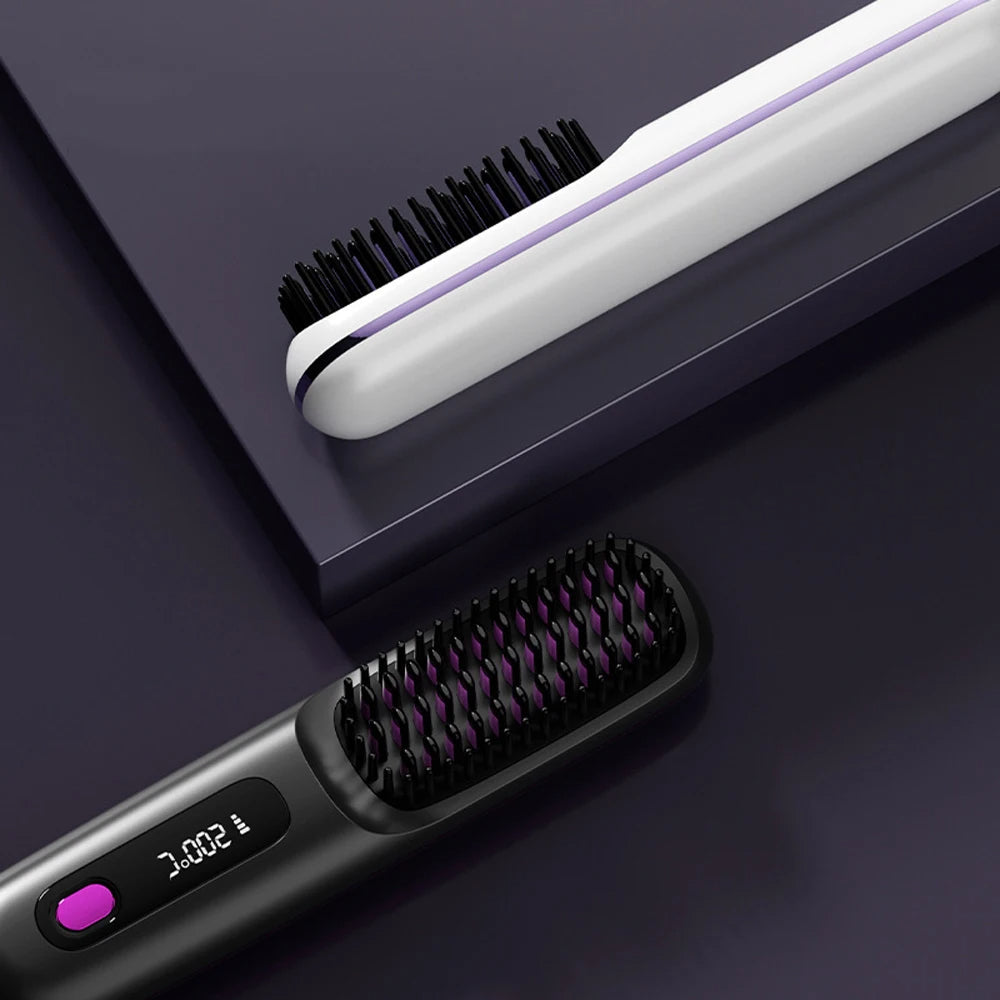 Portable Hair Straight Comb And Hair Straightening Brush