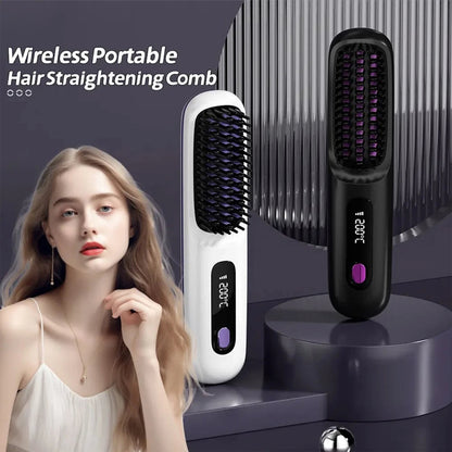 Portable Hair Straight Comb And Hair Straightening Brush