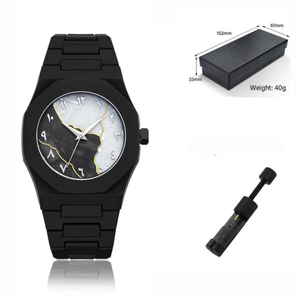 Neutral Casual High-End Quartz Watch Arabic Numerals Waterproof Wristwatch Southeast Asia Style