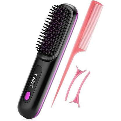 Portable Hair Straight Comb And Hair Straightening Brush