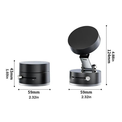 Ultra Magnetic Phone Holder Foldable Car Phone Mount Dashboard Phone Bracket 360 Degree Rotation Vacuum Suction Cup GPS Stand