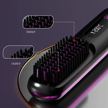 Portable Hair Straight Comb And Hair Straightening Brush